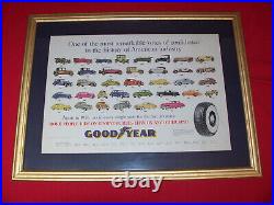 Vintage 1951 Goodyear Tires Advertising Sign Print Poster Dealer Dealership Ad