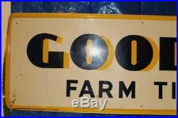 Vintage 1954 Goodyear Tires Farm Tires Tractor Truck Gas Oil Metal Sign 6 FEET
