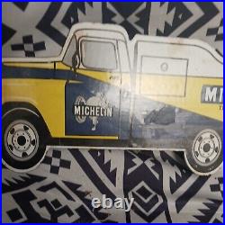 Vintage 1955 Dated Michelin Tire Service Truck 12 Porcelain Auto Service Sign