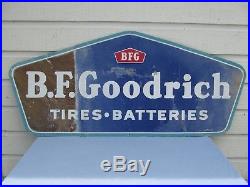 Vintage 1956 BF Goodrich Tires Batteries Sign 60 x 26 single side A-M 7-56