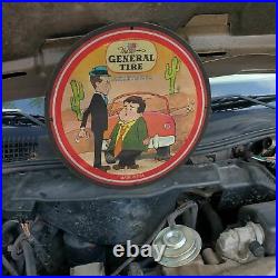 Vintage 1956 The General Tire''Abbott & Costello'' Porcelain Gas And Oil Sign