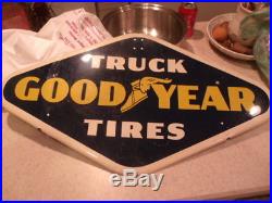 Vintage 1958 Goodyear Tires Tire Gas Station Oil 28 Metal SignNice