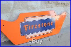Vintage 1960's Firestone Tires Display Brackets/Metal Signs New Old Stock