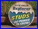 Vintage-1960-s-Kelly-Snow-Tires-Sign-Made-of-metal-and-15-1-2-in-Diameter-01-dheb