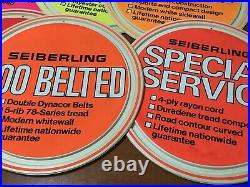 Vintage 1960's Seiberling Tires Tire Insert Dealer Advertisement 10 Inserts