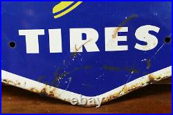 Vintage 1960s Original GOOD YEAR TIRES Metal Advertising Gas Oil Sign 28