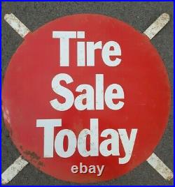 Vintage 1960s Set of 4 SHELL TIRE SALE TODAY Insert Metal Sign Advertising