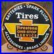 Vintage-1962-Firestone-One-stop-Service-Porcelain-Gas-Sign-Advertising-Tires-01-eyj