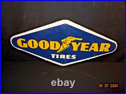 Vintage 1962 Goodyear Sign Antique Old Tire Rubber Tires Auto Good Year