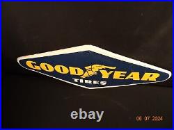 Vintage 1962 Goodyear Sign Antique Old Tire Rubber Tires Auto Good Year