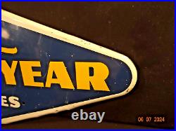 Vintage 1962 Goodyear Sign Antique Old Tire Rubber Tires Auto Good Year