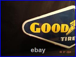 Vintage 1962 Goodyear Sign Antique Old Tire Rubber Tires Auto Good Year