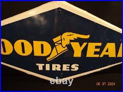 Vintage 1962 Goodyear Sign Antique Old Tire Rubber Tires Auto Good Year