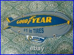 Vintage 1962 Goodyear Tire Porcelain Sign
