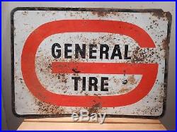 Vintage 1963 General Tire Service Station Large 35 X 25 D/s Metal Sign