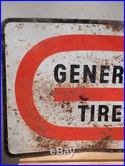 Vintage 1963 General Tire Service Station Large 35 X 25 D/s Metal Sign