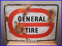 Vintage 1963 General Tire Service Station Large 35 X 25 D/s Metal Sign