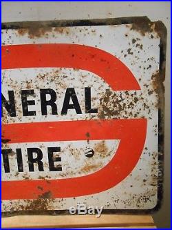 Vintage 1963 General Tire Service Station Large 35 X 25 D/s Metal Sign