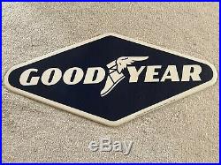 Vintage 1967 Goodyear Tires Advertising Chevrolet Ford 28 Metal Sign Tire Shop