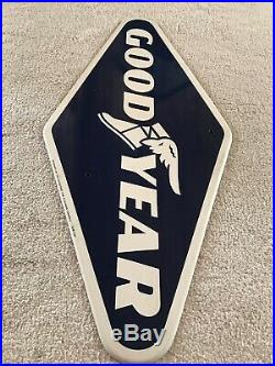 Vintage 1967 Goodyear Tires Advertising Chevrolet Ford 28 Metal Sign Tire Shop