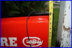 Vintage 1970s Era General Tire Double Sided Lighted Advertising Sign Gas Oil