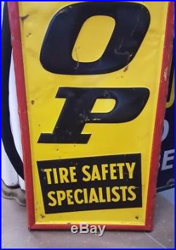 Vintage 1976 Dunlap Tire Vertical Advertising Sign