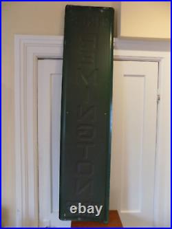 Vintage 1982 Remington Tires Vertical Embossed Metal Sign