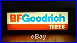 Vintage 1984 BF Goodrich Tires Hanging Lighted Advertising Sign