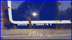 Vintage 24 X 66 Porcelain Goodyear Tires Sign Advertising Gas Oil Station Island