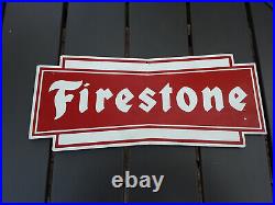 Vintage 50s Firestone Tire Sign. Matched Set