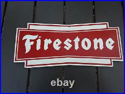 Vintage 50s Firestone Tire Sign. Matched Set