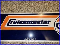 Vintage 60s/70s/80s Gulf Cruisemaster Metal Sign, Oil, Gas, Tire, 40x12, Two Sided