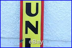 Vintage 72 Original Porcelain Dunlop Tires Sign Vertical Garage