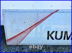 Vintage 90s Kumho Tire Large Gas/Oil Advertising Sign Thick Plastic 3' x 12