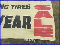 Vintage ARMSTRONG TIRE 60th YEAR ANNIVERSARY Advertising GAS STATION BANNER SIGN
