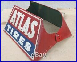 Vintage ATLAS TIRES DISPLAY RACK STAND HOLDER Original S-1 S. S