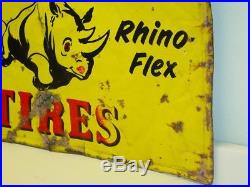 Vintage Advertising Armstrong Tires Sign, Rhino Flex, Original, 36 X 24