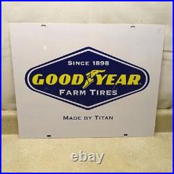 Vintage Advertising Good Year Farm Tires, Made By Titan, Metal 21 X 16.75