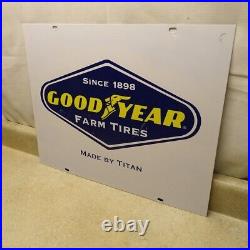 Vintage Advertising Good Year Farm Tires, Made By Titan, Metal 21 X 16.75