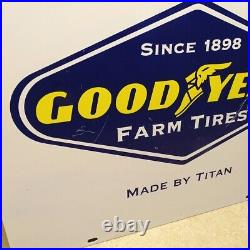 Vintage Advertising Good Year Farm Tires, Made By Titan, Metal 21 X 16.75