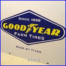 Vintage Advertising Good Year Farm Tires, Made By Titan, Metal 21 X 16.75