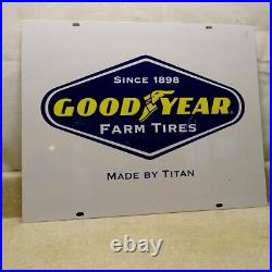 Vintage Advertising Good Year Farm Tires, Made By Titan, Metal 21 X 16.75