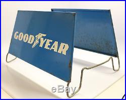 Vintage Advertising Goodyear Sign Original Store Display Tire Stand