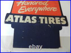 Vintage Advertising Sign- Atlas Tires Warranty Sign- Vintage Service Station