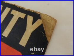 Vintage Advertising Sign- Atlas Tires Warranty Sign- Vintage Service Station