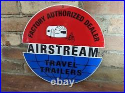 Vintage Airstream Travel Trailers Porcelain Metal Sign 12