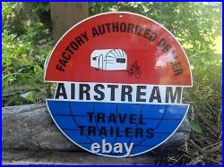 Vintage Airstream Travel Trailers Porcelain Metal Sign 12