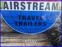 Vintage Airstream Travel Trailers Porcelain Metal Sign 12