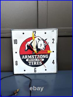 Vintage Armstrong Rhino-Flex Tires Wall Clock for Sign Collectors