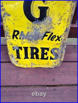 Vintage Armstrong Tires Sign embossed metal vertical rare advertising gas auto